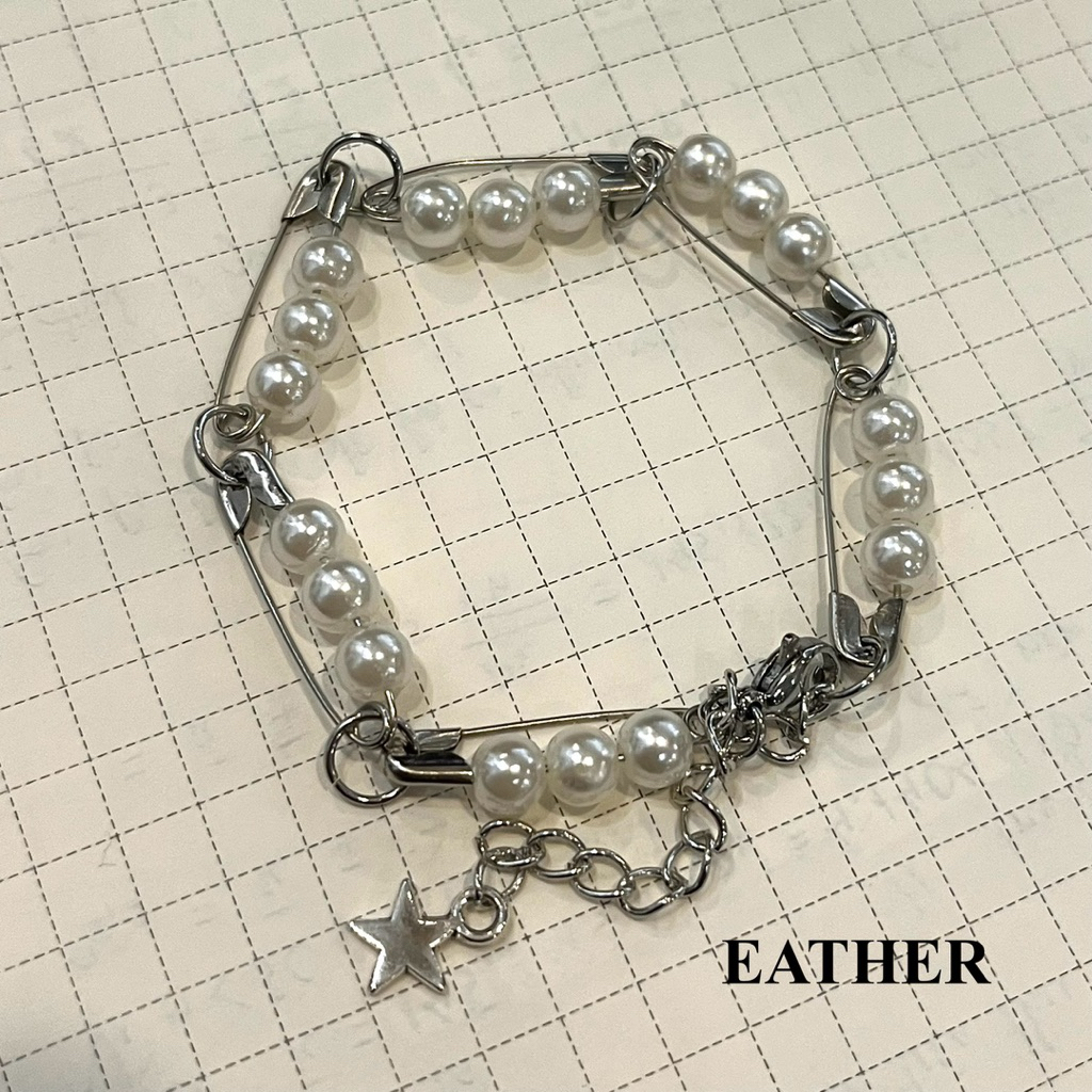 |eather| “Promise” Vòng tay Safety Pin, lắc tay, trang sức Safety Pin ...