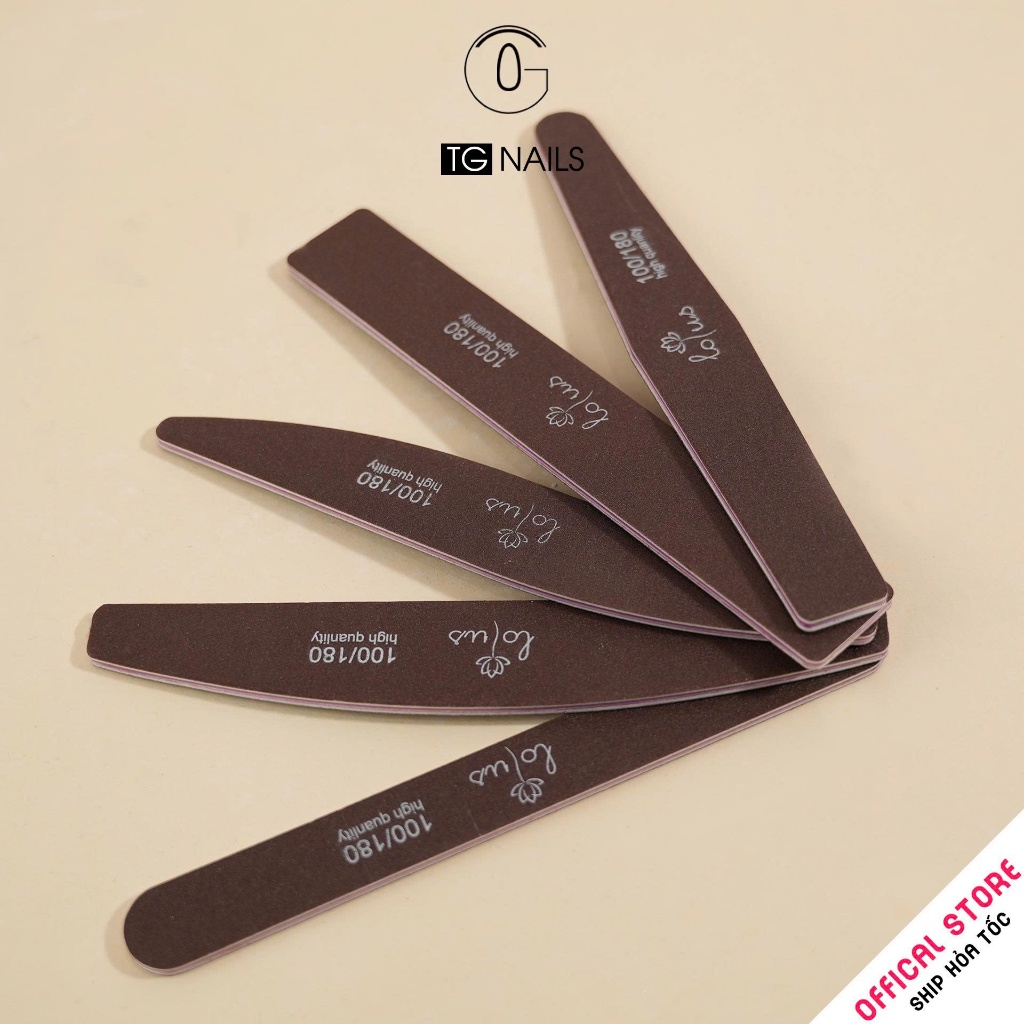 Combo 3 Dũa nail nhám nâu loại xịn nhiều kiểu dáng lựa chọn