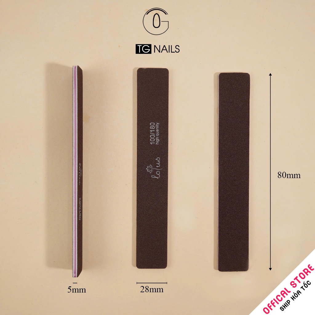 Combo 3 Dũa nail nhám nâu loại xịn nhiều kiểu dáng lựa chọn