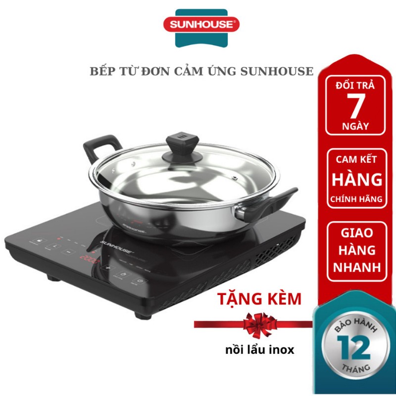 Bếp Từ Sunhouse 2200W – Cảm Ứng Nhạy, Mặt Kính Bền - ảnh 2