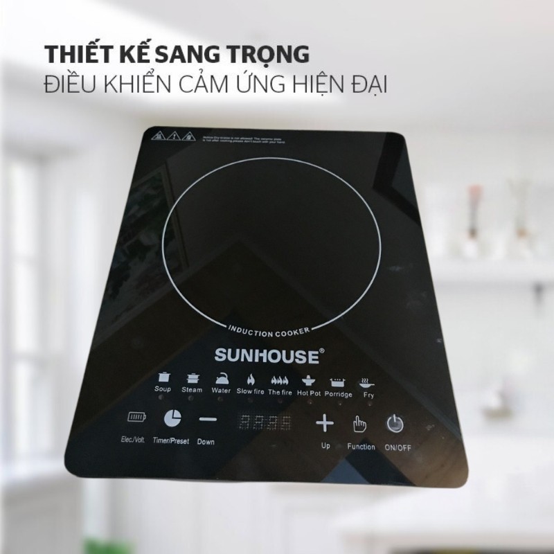 Bếp Từ Sunhouse 2200W – Cảm Ứng Nhạy, Mặt Kính Bền - ảnh 7