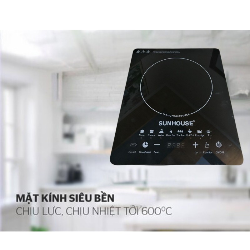Bếp Từ Sunhouse 2200W – Cảm Ứng Nhạy, Mặt Kính Bền - ảnh 5