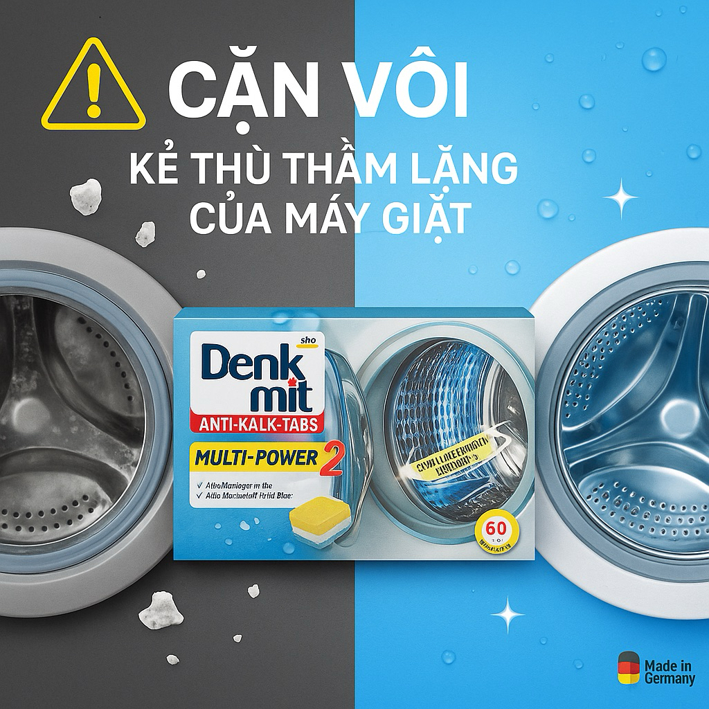 Viên tẩy lồng máy giặt Denkmit Anti - Kalk- Tabs 60 viên, viên tẩy lồng giặt | BigBuy360 - bigbuy360.vn