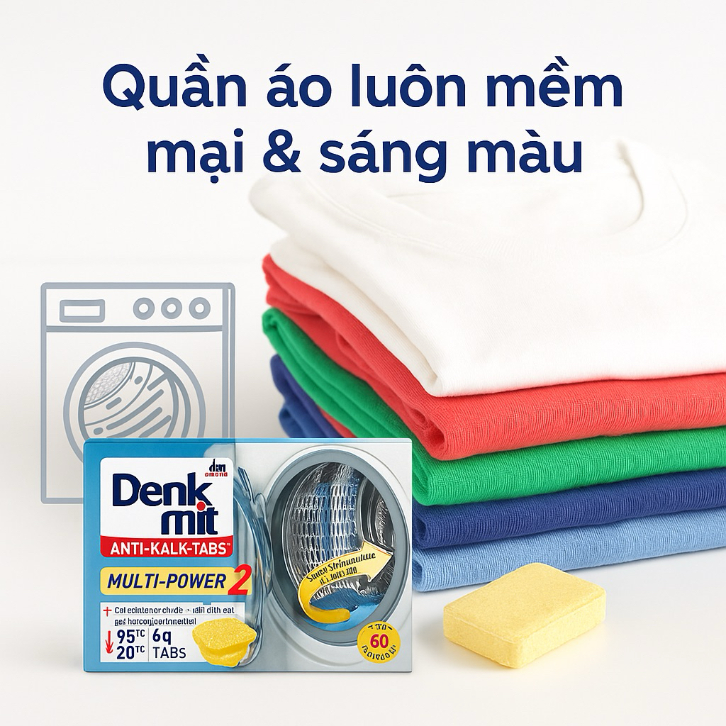 Viên tẩy lồng máy giặt Denkmit Anti - Kalk- Tabs 60 viên, viên tẩy lồng giặt | BigBuy360 - bigbuy360.vn