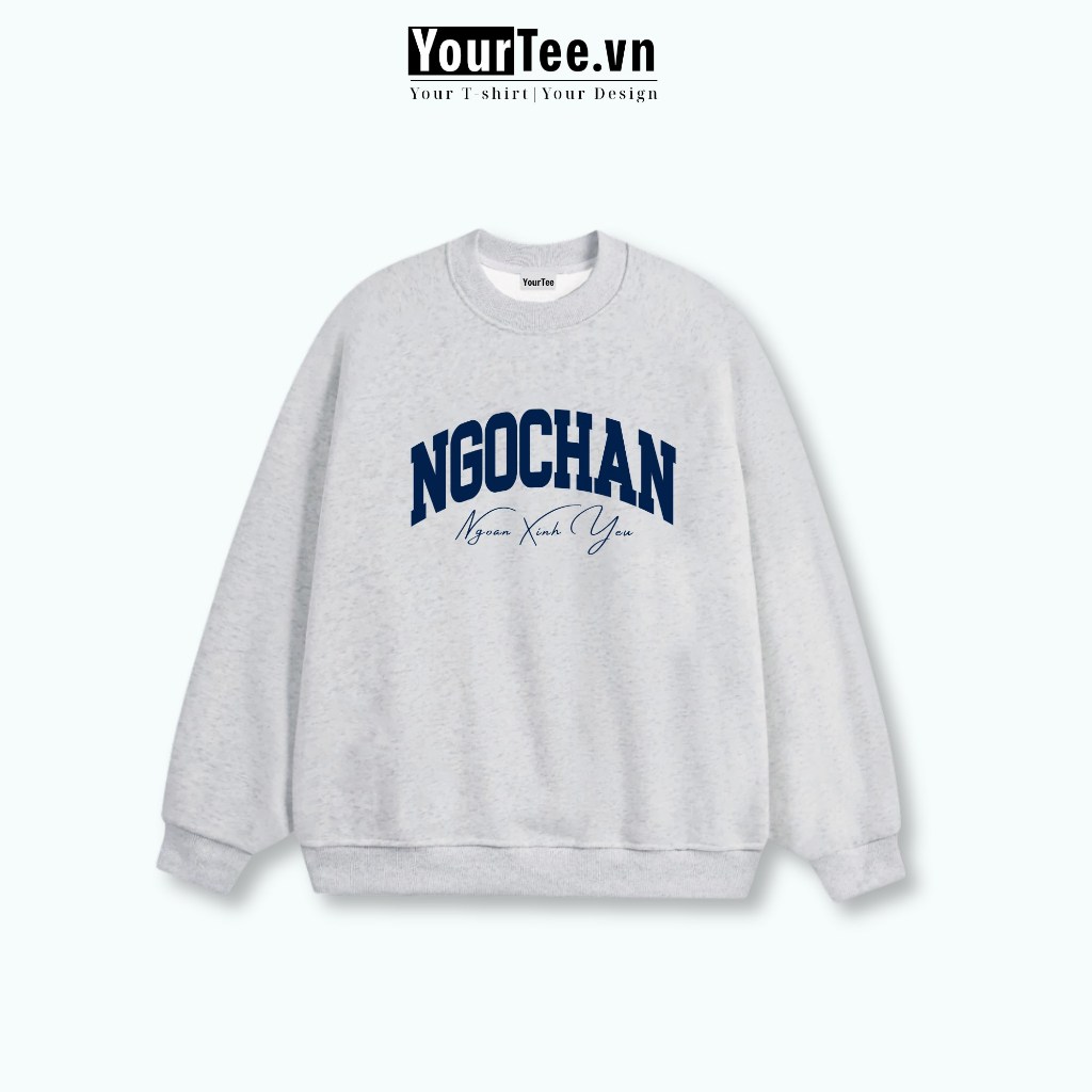 [ÁO SWEATER IN TÊN] Áo Sweater Couple Dáng Rộng Nỉ Bông Form Oversize In Tên Theo Yêu Cầu YW02 + CÓ HỘP