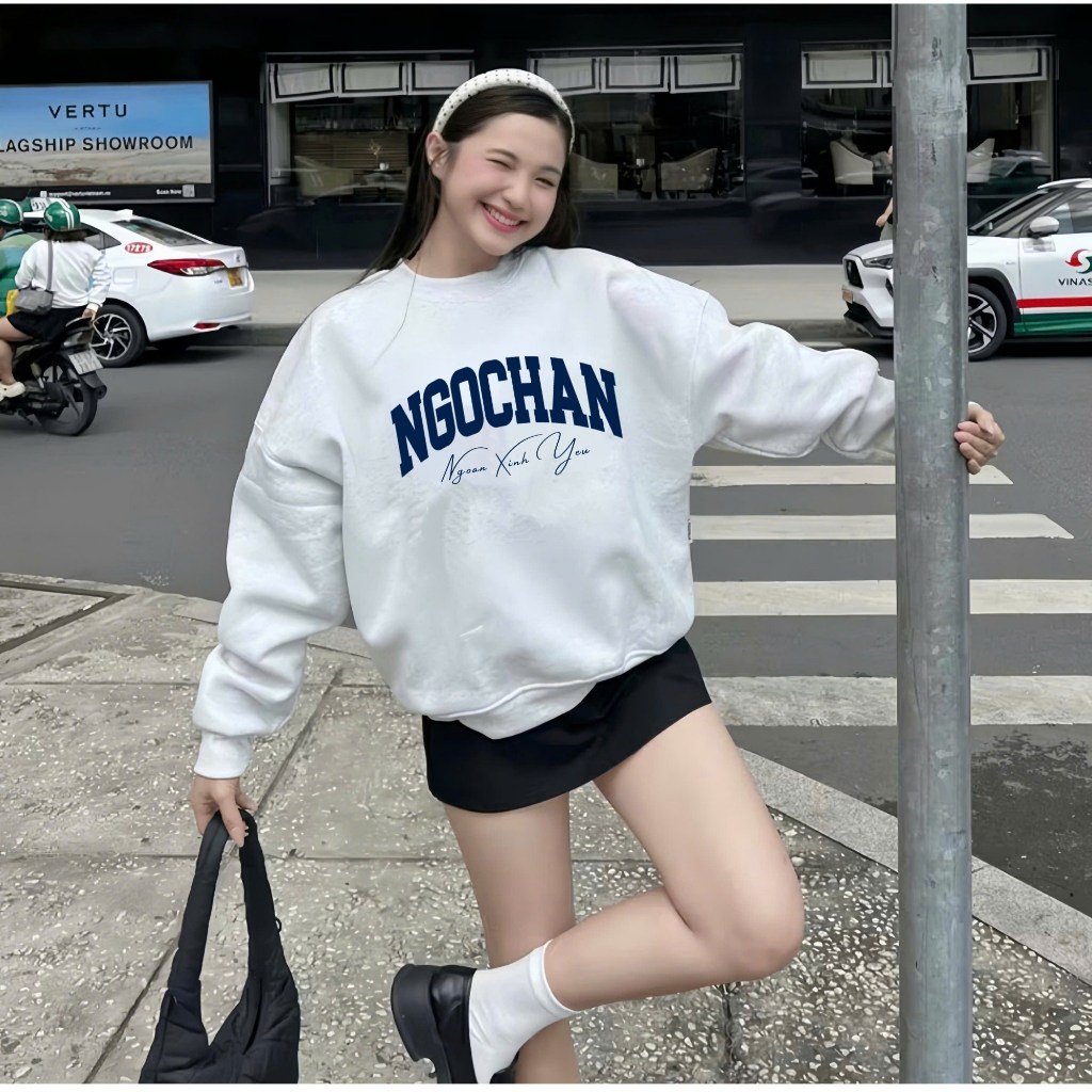 [ÁO SWEATER IN TÊN] Áo Sweater Couple Dáng Rộng Nỉ Bông Form Oversize In Tên Theo Yêu Cầu YW02 + CÓ HỘP