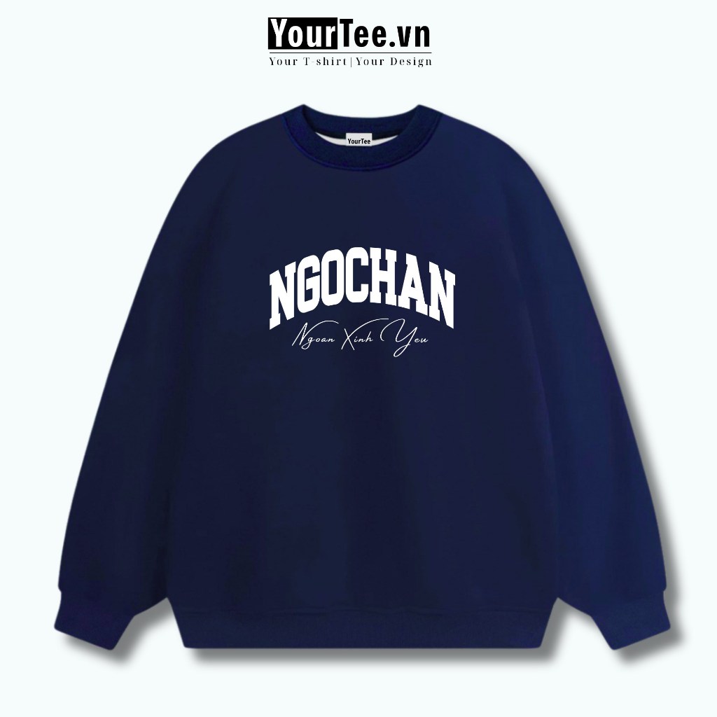 [ÁO SWEATER IN TÊN] Áo Sweater Couple Dáng Rộng Nỉ Bông Form Oversize In Tên Theo Yêu Cầu YW02 + CÓ HỘP