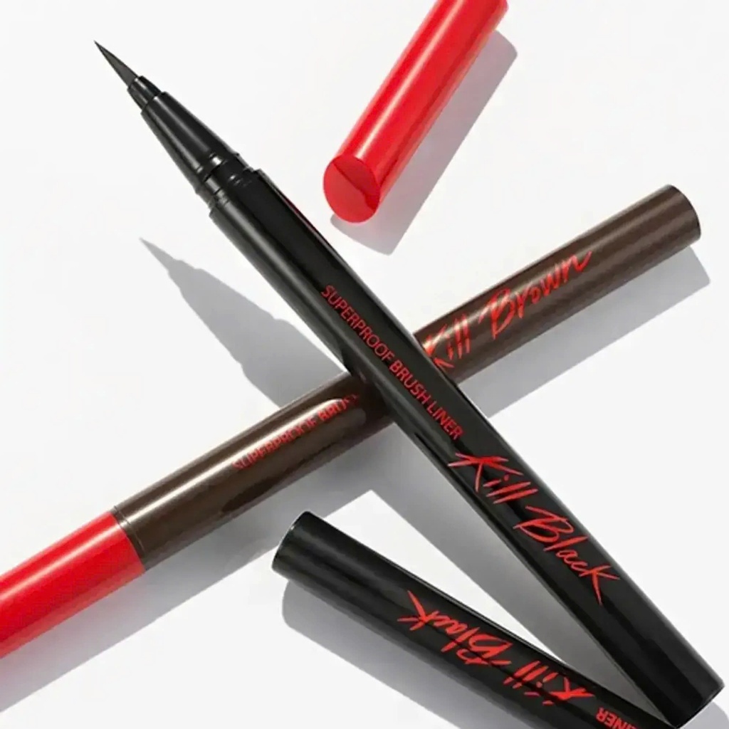 Bút Kẻ Mắt Nước Clio Superproof Brush Liner Kill Black 0.55ml