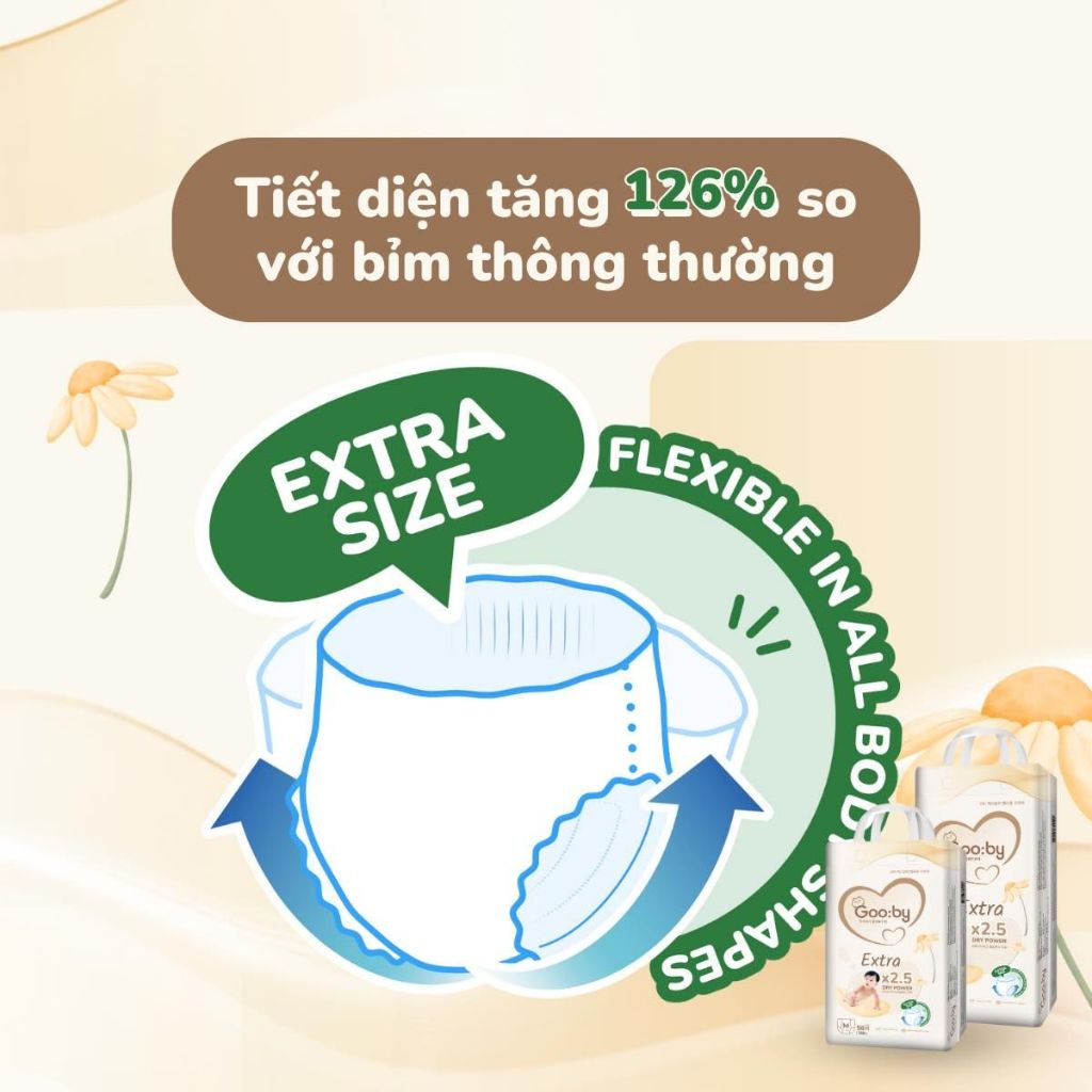 [Kèm Quà][Tích Điểm] Tã/bỉm quần dán Gooby ngày-đêm chống tràn hiệu quả đủ size M46/L56/XL52/XXL48 cho bé