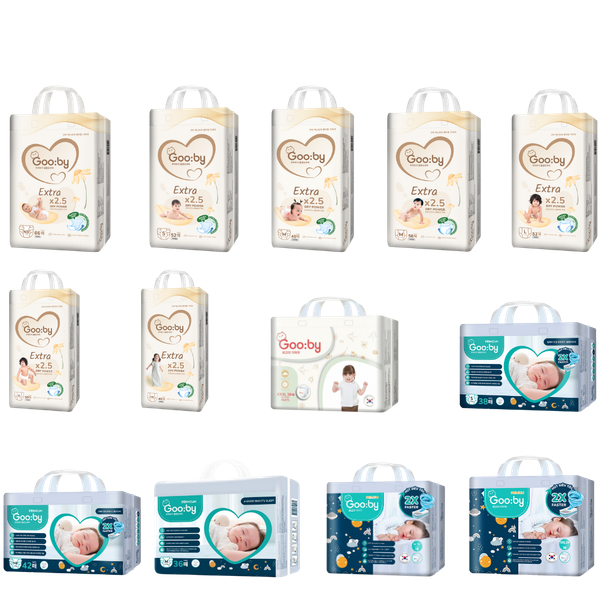 [Kèm Quà][Tích Điểm] Tã/bỉm quần dán Gooby ngày-đêm chống tràn hiệu quả đủ size M46/L56/XL52/XXL48 cho bé