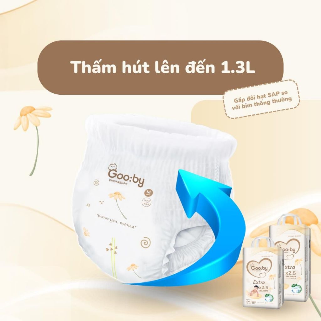 [Kèm Quà][Tích Điểm] Tã/bỉm quần dán Gooby ngày-đêm chống tràn hiệu quả đủ size M46/L56/XL52/XXL48 cho bé