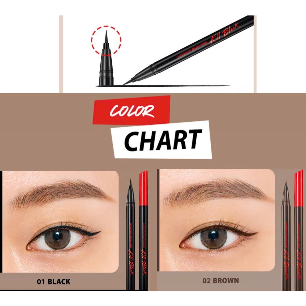 Bút Kẻ Mắt Nước Clio Superproof Brush Liner Kill Black 0.55ml