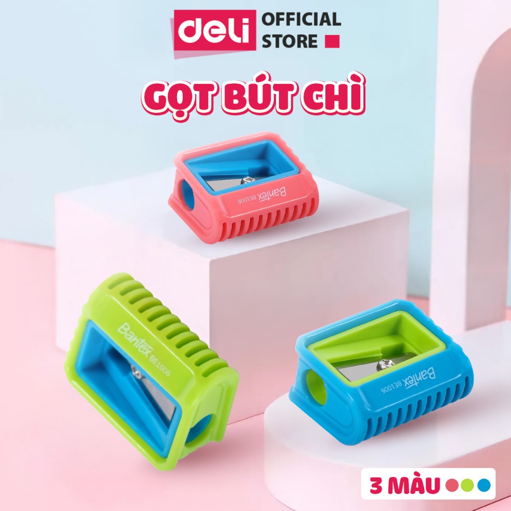 Gọt Bút Chì Deli Chuốt Chì Mini Lưỡi Thép Không Gỉ Sắc Bén Phối Màu Nhỏ Gọn Tiện Lợi Học Sinh Dân Văn Phòng
