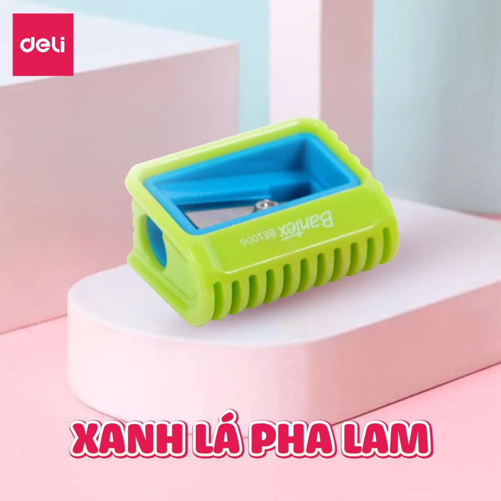 Gọt Bút Chì Deli Chuốt Chì Mini Lưỡi Thép Không Gỉ Sắc Bén Phối Màu Nhỏ Gọn Tiện Lợi Học Sinh Dân Văn Phòng