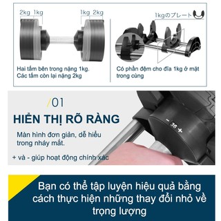 Tạ Tay Điều Chỉnh Nuobell 36kg 16 Mức – Tạ Đa Năng Tập Gym Tại Nhà, Có Chân Đế, Dễ Điều Chỉnh