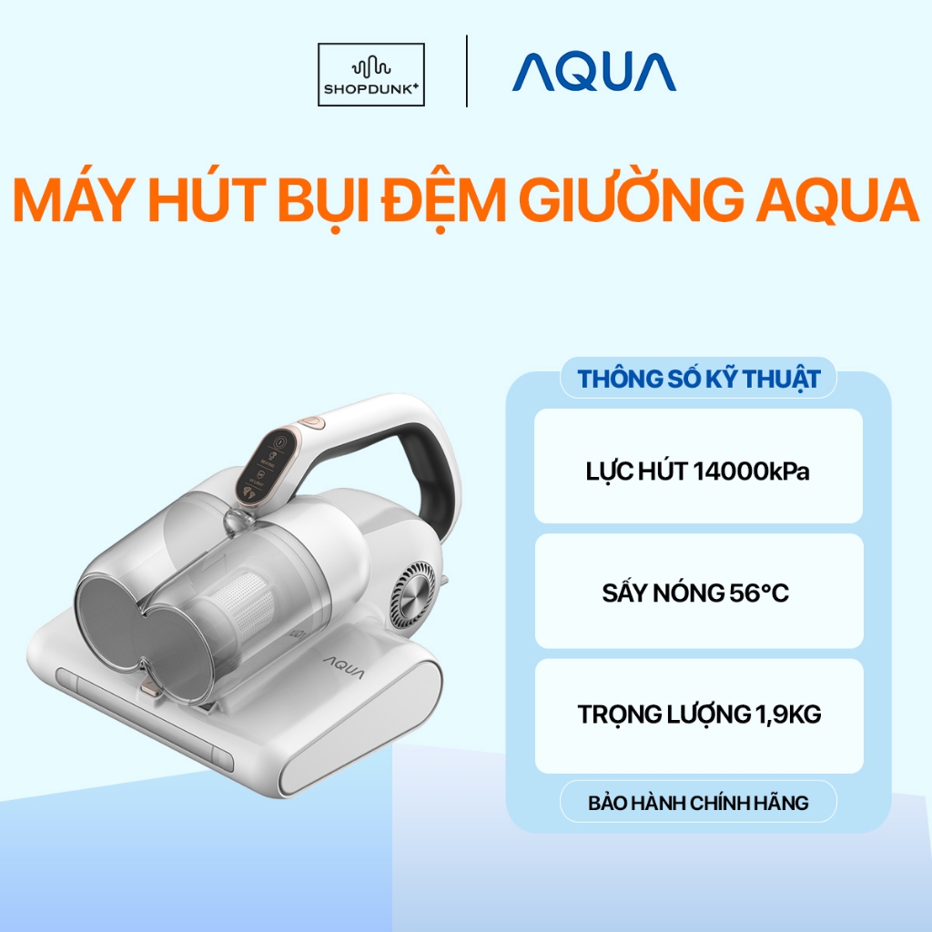 Máy Hút Bụi Đệm Giường Aqua CMP105R Lực Hút 14Kpa Diệt Khuẩn Bằng Tia UV | Sấy Khô Bằng Khí Nóng Chính Hãng