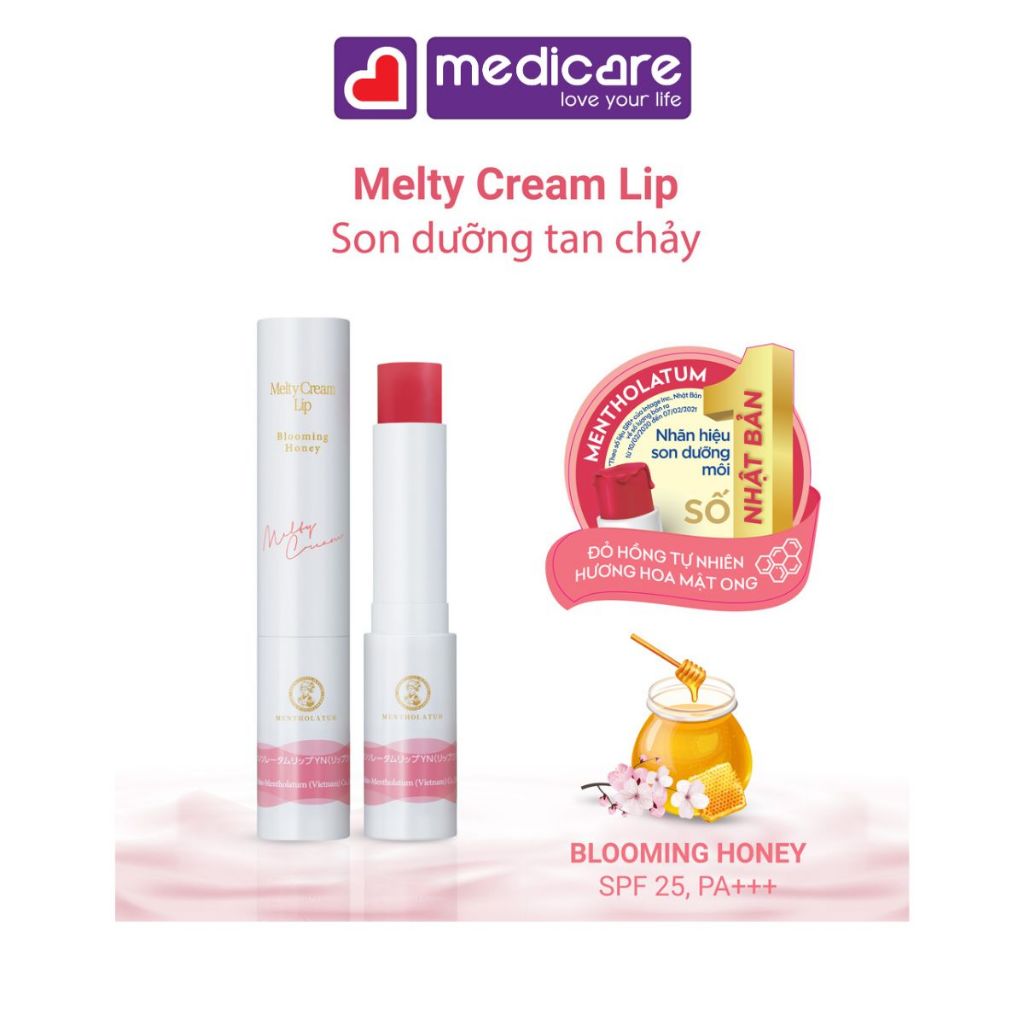 Son dưỡng MENTHOLATUM Melty Cream Lip SPF25 PA+++ 2.4g