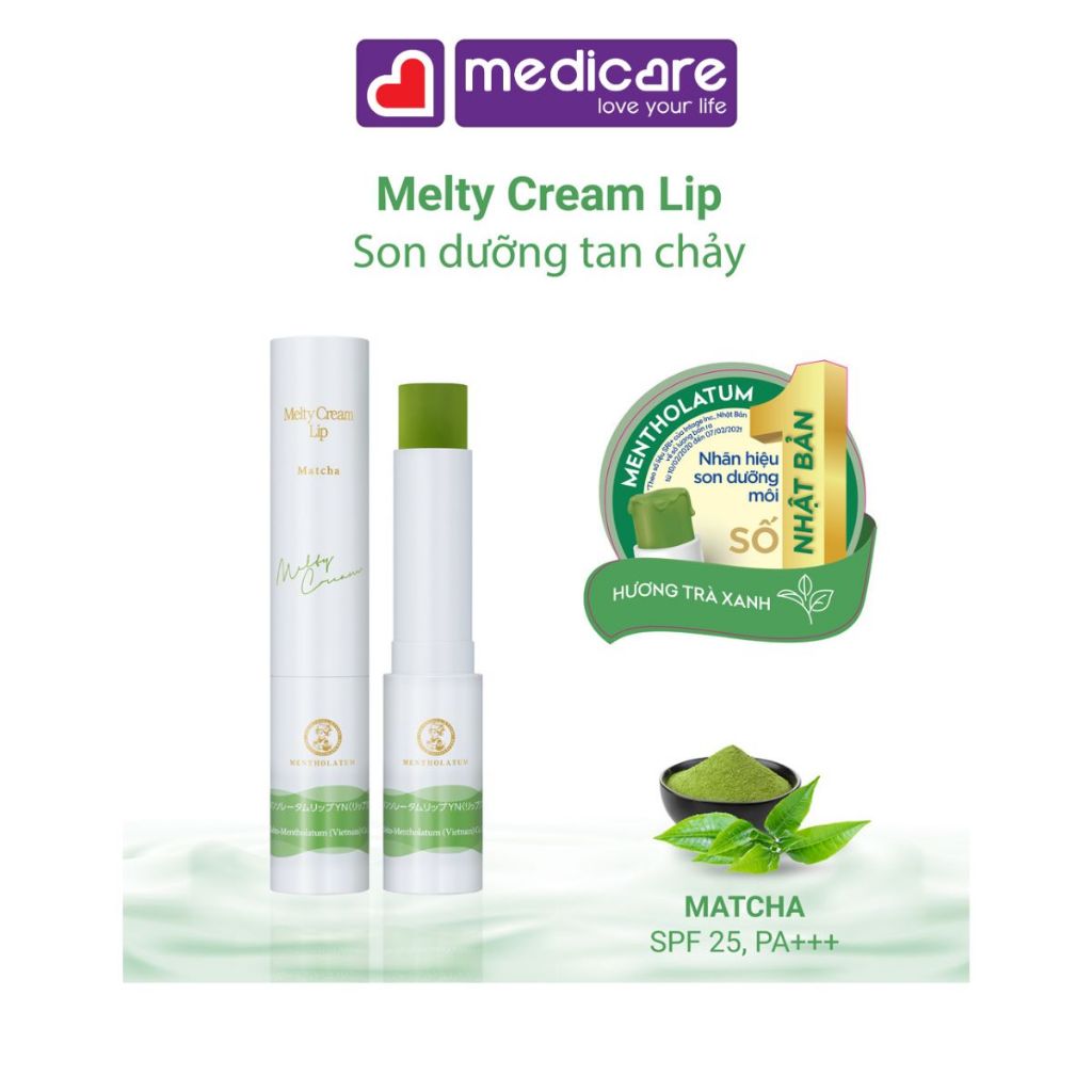 Son dưỡng MENTHOLATUM Melty Cream Lip SPF25 PA+++ 2.4g