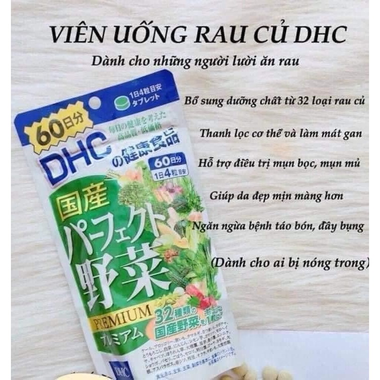 Viên uống Dhc Rau Củ [60 ngày - 240 Viên] Nội địa Nhật Bản | Shopee ...