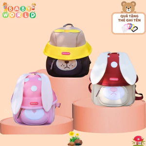Balo hoạ tiết nấm thời trang SM BABY cho bé mầm non-mẫu giáo(1-5 tuổi)-chất liệu cao cấp