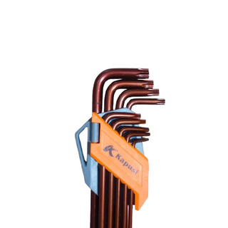Bộ Lục Giác Thép Nâu Thân Dài Đầu Sao Hãng Kapusi Nhật Bản 9 Cây, Chất liệu thép siêu cứng, Bảo hành 12 tháng