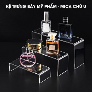 Combo 2 Kệ mica trưng bày, Kệ chữ U, Kệ mica trong suốt chữ U, Kệ trưng bày trang sức, mỹ phẩm