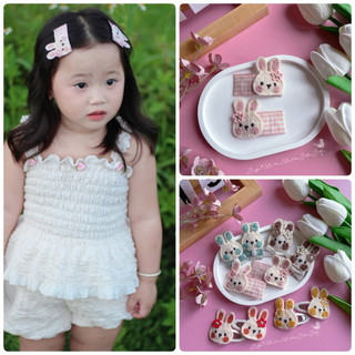 Set 2 kẹp thỏ màu sắc dễ thương cho bé