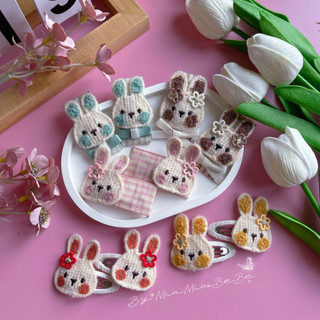 Set 2 kẹp thỏ màu sắc dễ thương cho bé