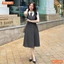Đầm thiết kế BEMINE cổ đức phối cavat dáng chữ A phù hợp đi làm-MT11209