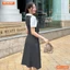 Đầm thiết kế BEMINE cổ đức phối cavat dáng chữ A phù hợp đi làm-MT11209