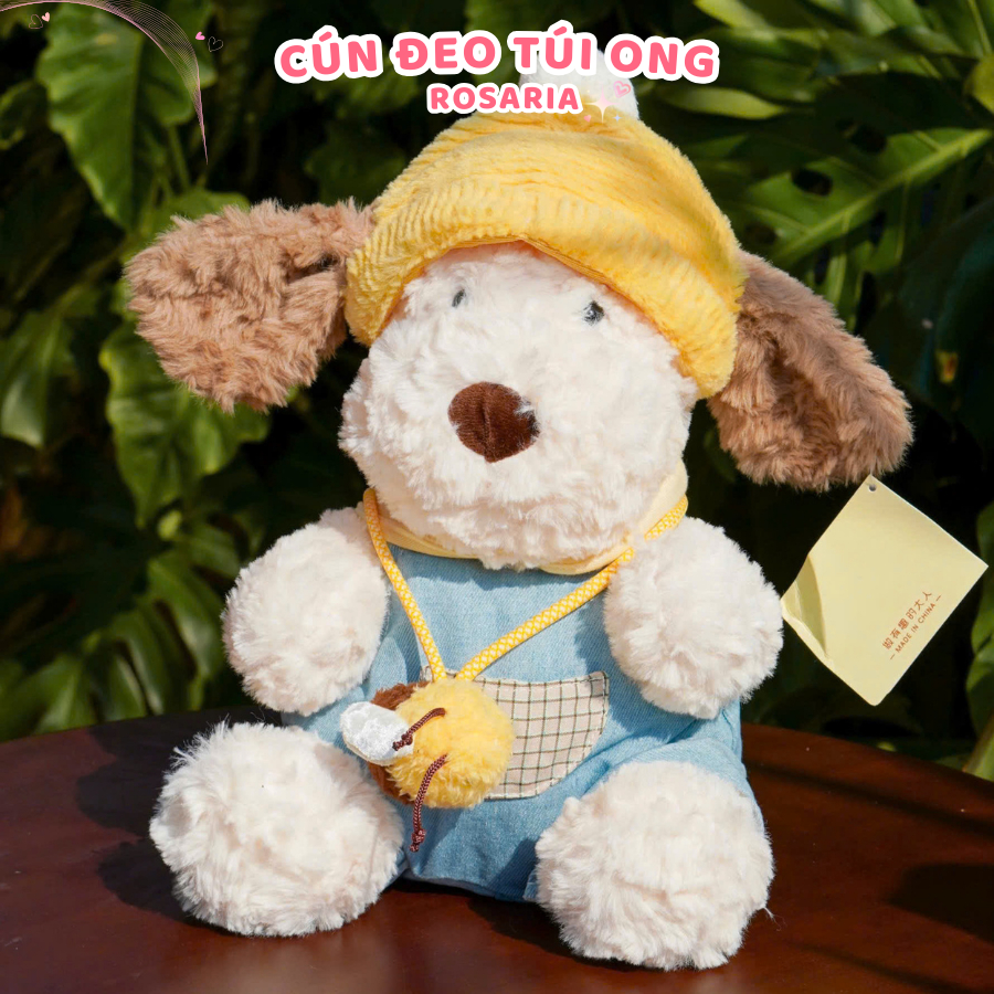 Gấu bông chó Puppy chính hãng Jooki cao cấp. Thú nhồi bông chó Puppy đội mũ làm quà tặng đáng yêu Rosaria