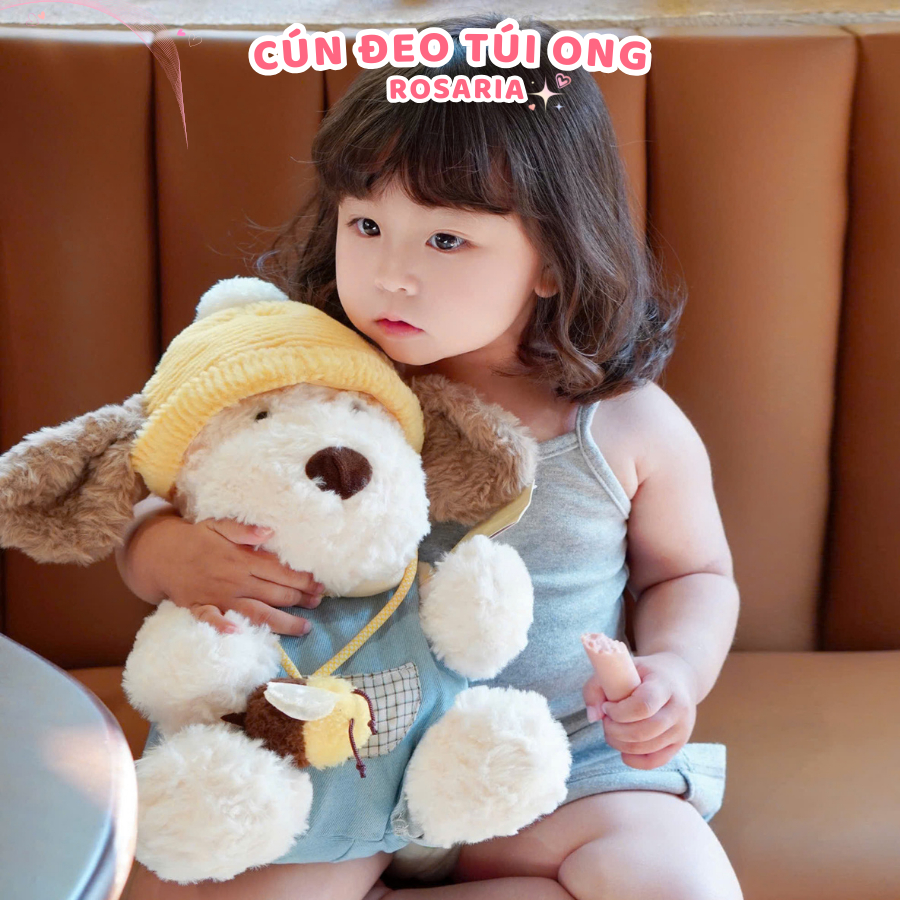 Gấu bông chó Puppy chính hãng Jooki cao cấp. Thú nhồi bông chó Puppy đội mũ làm quà tặng đáng yêu Rosaria