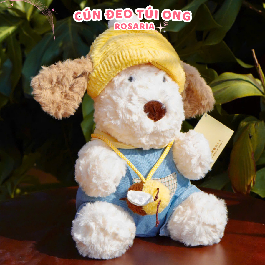 Gấu bông chó Puppy chính hãng Jooki cao cấp. Thú nhồi bông chó Puppy đội mũ làm quà tặng đáng yêu Rosaria