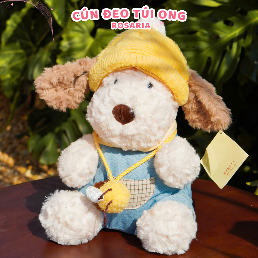Gấu bông chó Puppy chính hãng Jooki cao cấp. Thú nhồi bông chó Puppy đội mũ làm quà tặng đáng yêu Rosaria