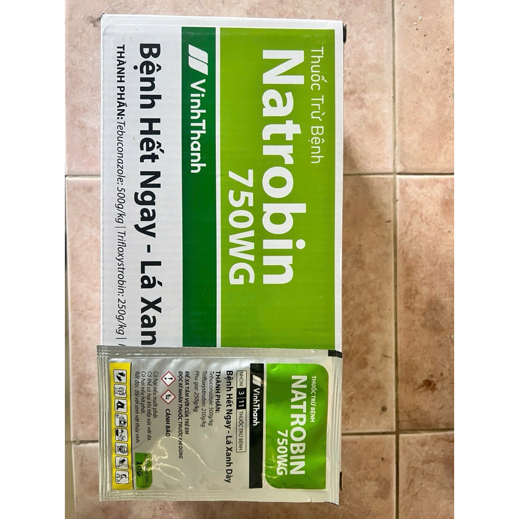 NATROBIN Vĩnh thạnh gói 10gr và goi 60gr- Phòng trừ rỉ sắt, thán thư- Bệnh hết ngay, lá xanh dày