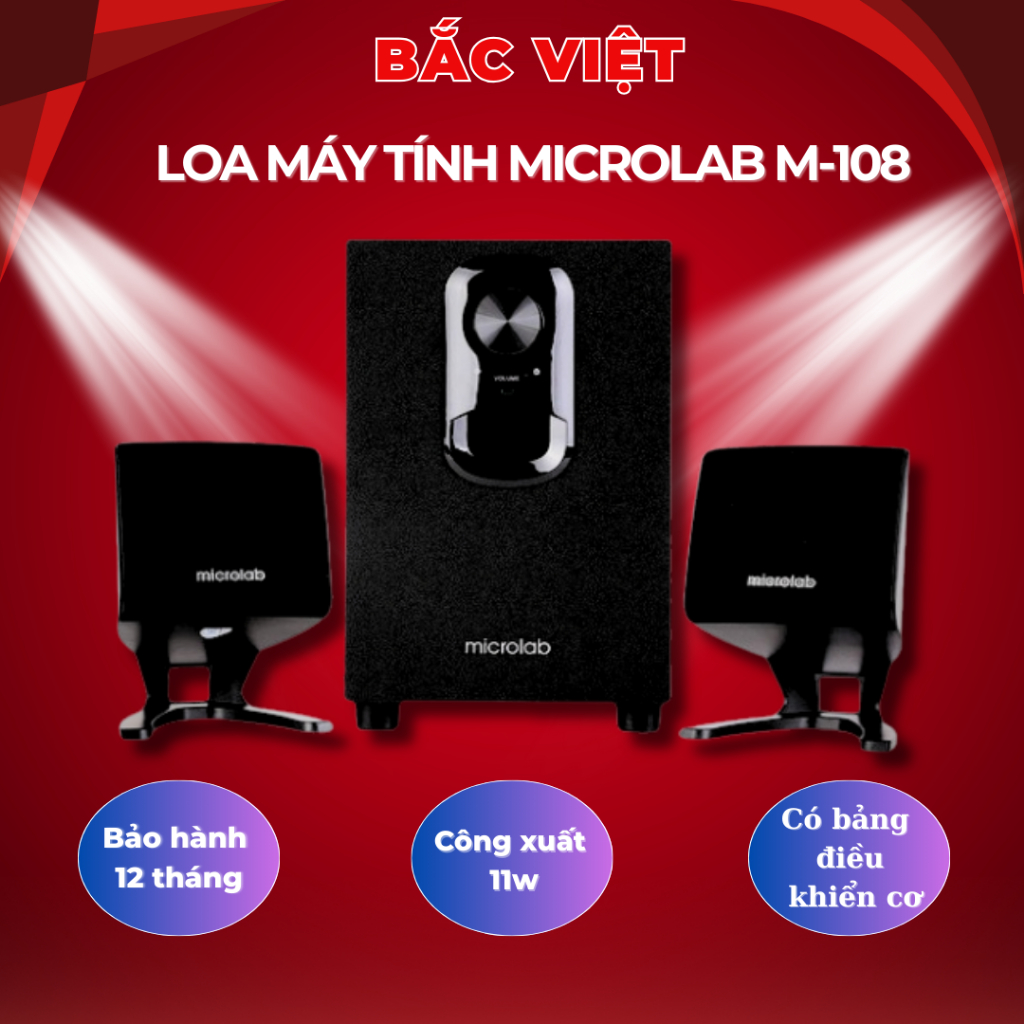 Loa Máy Vi Tính Microlab M-108 Multimedia Black - Âm Thanh Cực Hay ...