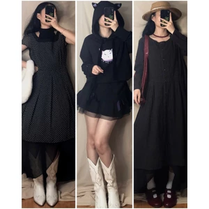 Set đầm váy vintage dáng dài ig: april6_clothing