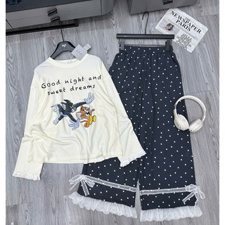 Set mèo tom quần chấm bi
