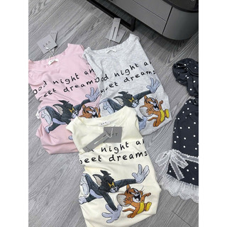Set mèo tom quần chấm bi