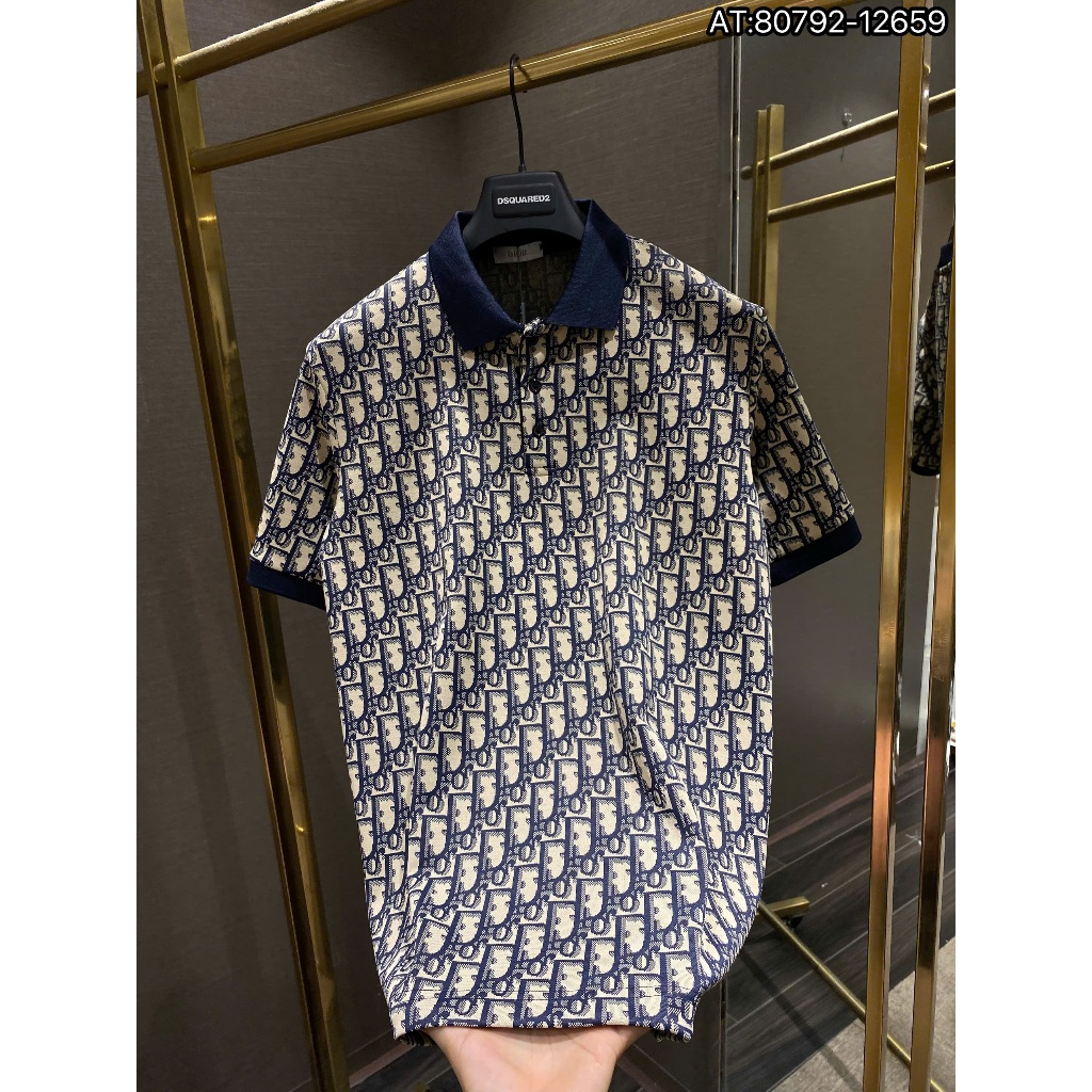 ÁO polo nam cổ tròn họa tiết tay ngắn phong cách trẻ trung chuẩn from