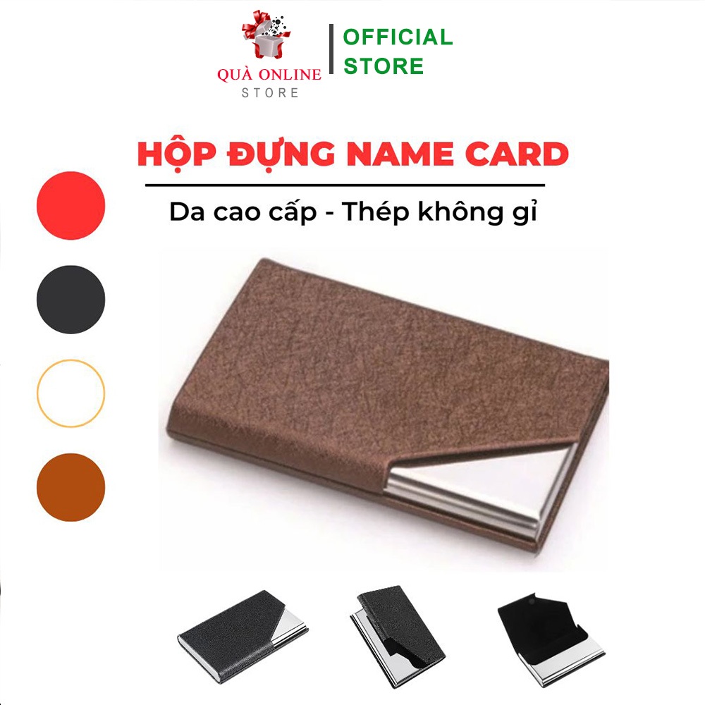 Hộp Đựng Card Danh Thiếp Màu Nâu, Card Visit, hộp đựng thẻ ATM, Holder Đựng Card Cao Cấp SGIFT S286