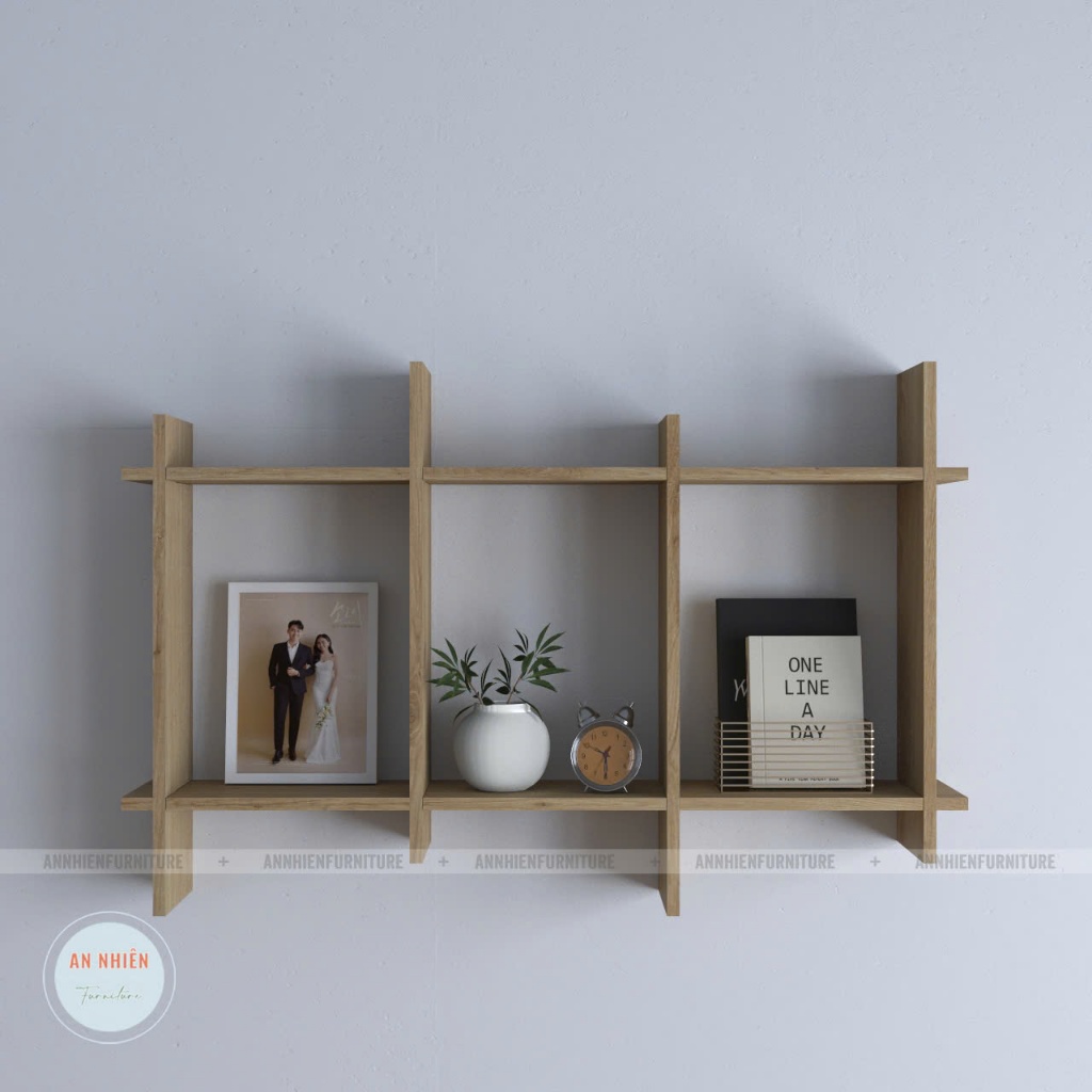 Kệ trang trí decor treo tường gỗ MDF Melamine - Nội thất An Nhiên