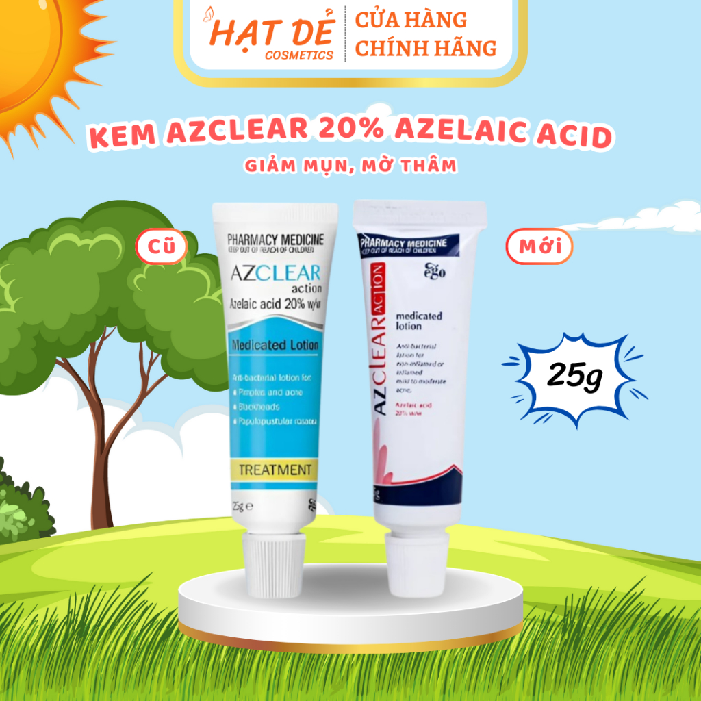 Kem Azclear 20% Azelaic Acid Giúp Giảm Mụn & Mờ Thâm | Shopee Việt Nam