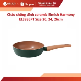 Chảo chống dính ceramic Elmich Harmony EL5986PT Size 20, 24, 26cm