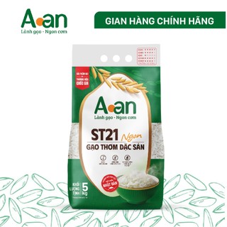 Gạo ST21 ngon Aan Túi 05kg - Bao bì mới - Chính hãng Gạo sạch Aan