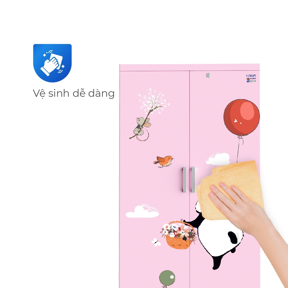 [FREESHIP] Tủ nhựa Louis 2 tầng QUI PHÚC, kích thước lớn, tủ treo quần áo, chắc chắn, tiện dụng, an toàn
