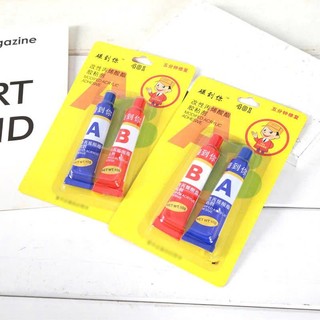 KEO DÁN 2 THÀNH PHẦN KHÁNG NƯỚC - Vỉ Keo Dán Chắc Chắn Cho Gỗ Kính Kim Loại,Tuýp Keo Ab Kháng Nước Đa Năng