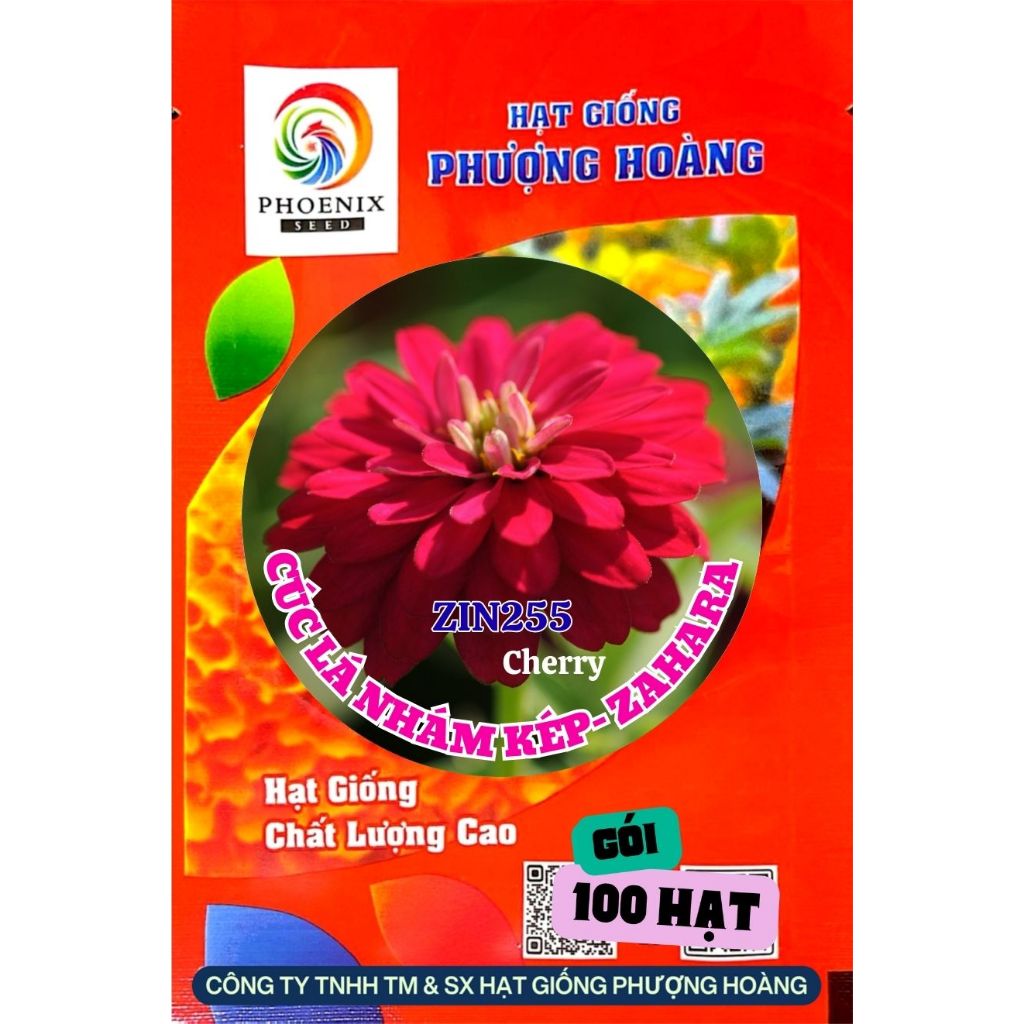 Hạt Giống Cúc Lá Nhám bán Kép ZAHARA ZIN255 Cherry Hạt Giống Phượng Hoàng