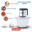 Máy Xay Thịt Đa Năng Venko 2L 400W MG204 - Xay Cua, Giò Chả, Rau Củ - 4 Tốc Độ, Lưỡi Inox An Toàn