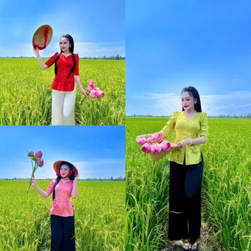 áo bà ba, áo lẻ bà ba cổ tim tay lỡ phối túi vải gấm đủ size từ 40-70kg